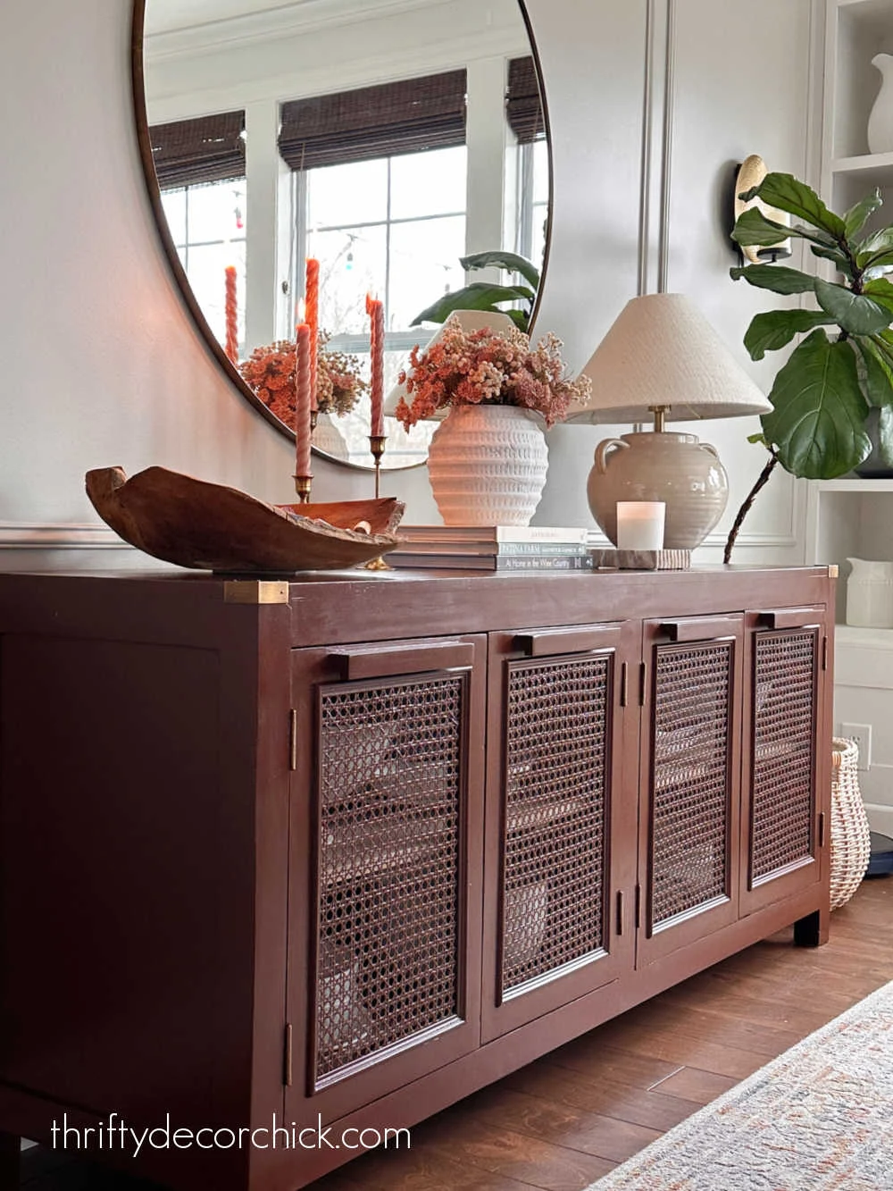 dining sideboard with cane doors